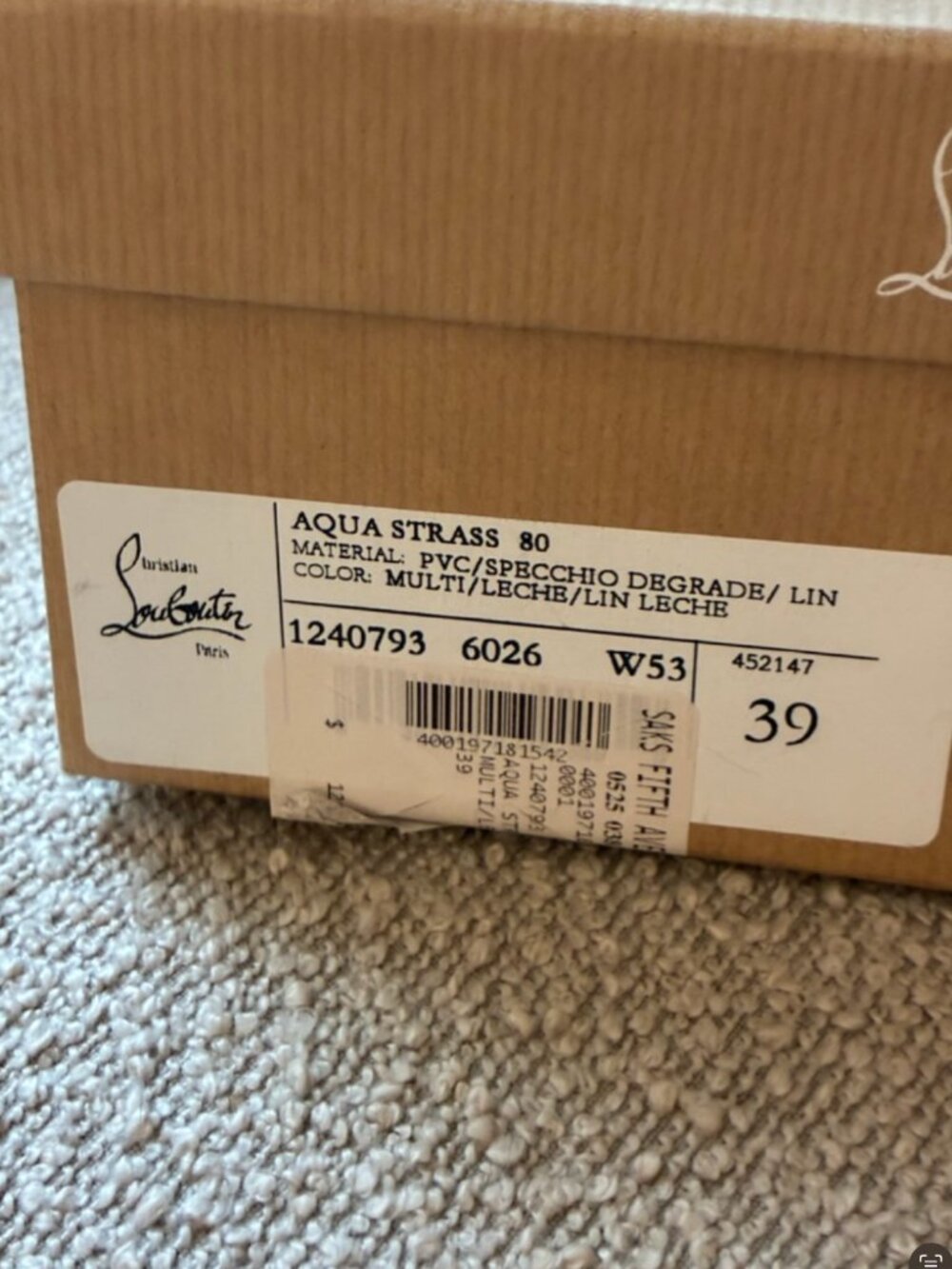 Christian Louboutin AquaStrass PVC Pink Crystal Bow Mules SIZE 7.5/39 (see note) - Picture 13 of 16